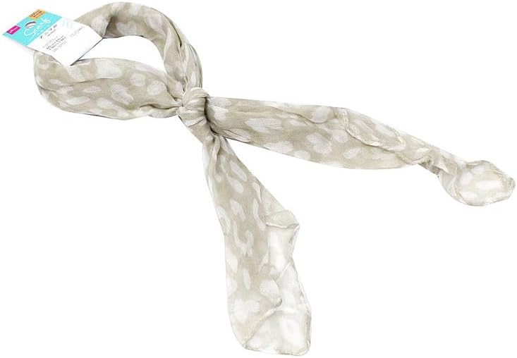 DAISO UV Cut Animal Print Scarf - Grey (1.96ft x 1.96ft) - Image 2